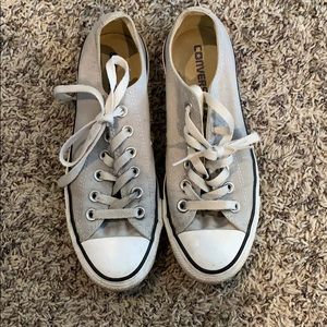 Converse lace ups- grey/blue color!